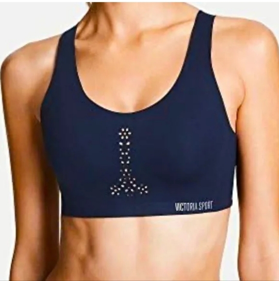 💚5/$25 32DD Victoria Sport Angel Max Navy Sports Bra Maximum Support VS - Picture 7 of 7
